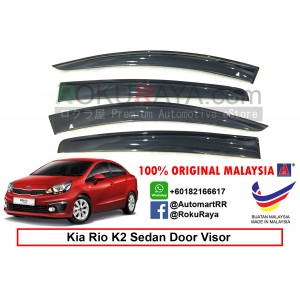 Kia Rio K2 Sedan UB (3rd Gen) 2016 AG Door Visor Air Press Wind Deflector (Big 12cm Width)